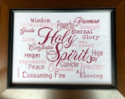 Holy Spirit stitched by Melissa Turner